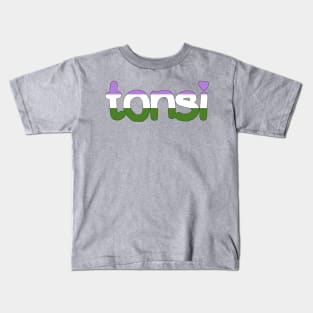 Genderqueer (Toki Pona, Genderqueer Pride Colors) Kids T-Shirt